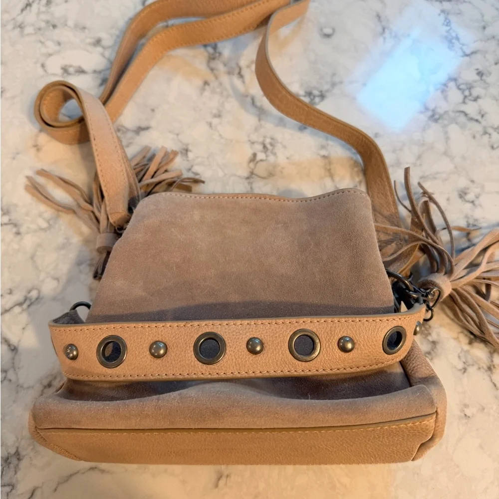 Free People Tan Mini Suede Bag - Picture 2 of 2